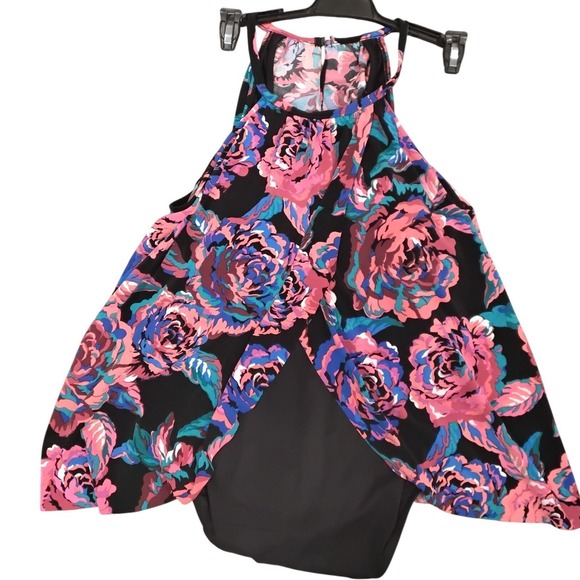 Magicsuit Other - Magicsuit Women Black Floral High Neck One Piece Swimsuit Size 12 6017820 New
